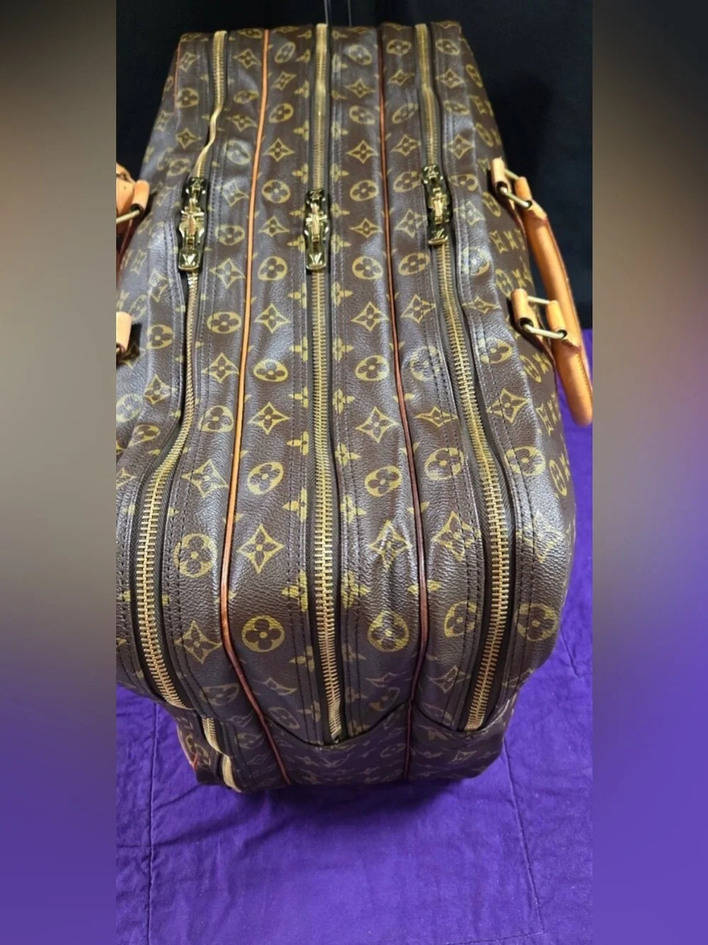 Louis Vuitton Rare Vintage Monogram Sac Trois Poche 55 Travel Bag With COA